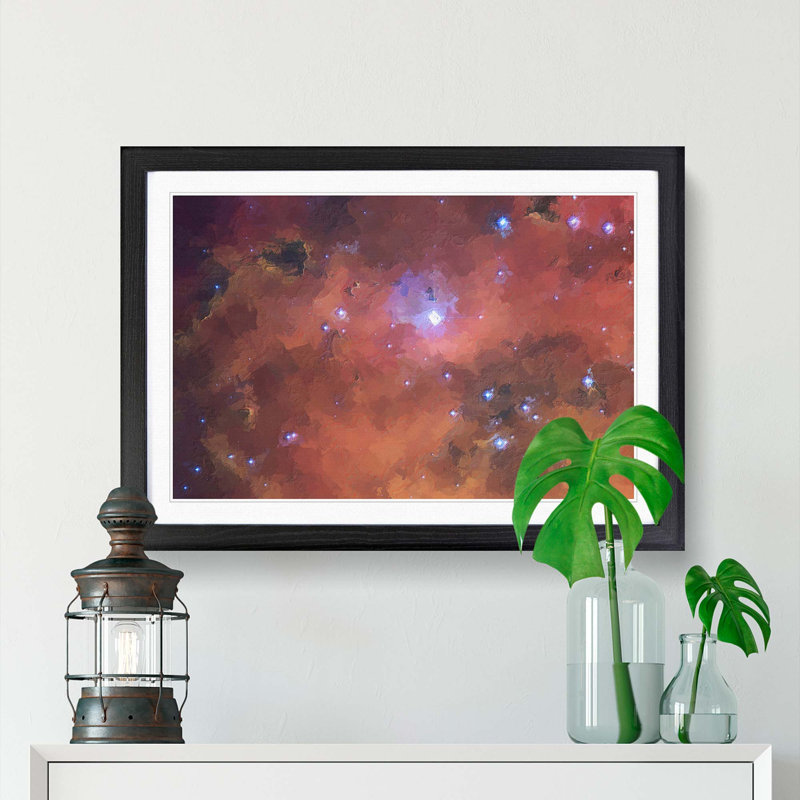 Universe Vol.32 in Abstract - Picture Frame Graphic Art Print, 27cm H x 36cm W x 2cm D, Black Framed