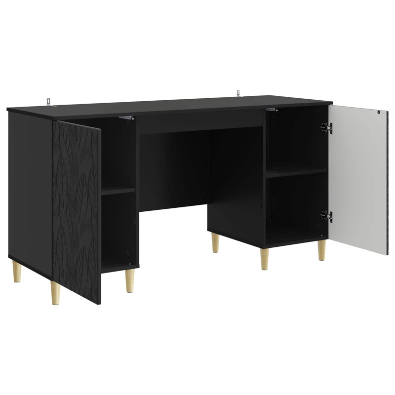 Credenza Desk, Black