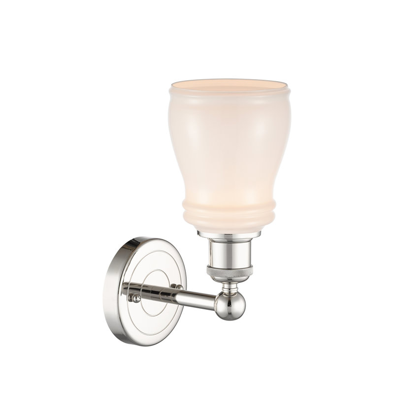 Cascades Armed Sconce, White, Polished Nickel