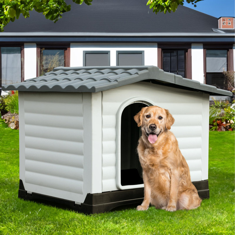 Niche pour chien en plastique Dearria, H 31,6 po x l 43,7 po x P 33 po