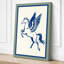 Winged Horse Rising Minimalist - Wrapped Canvas-401284642-401284655