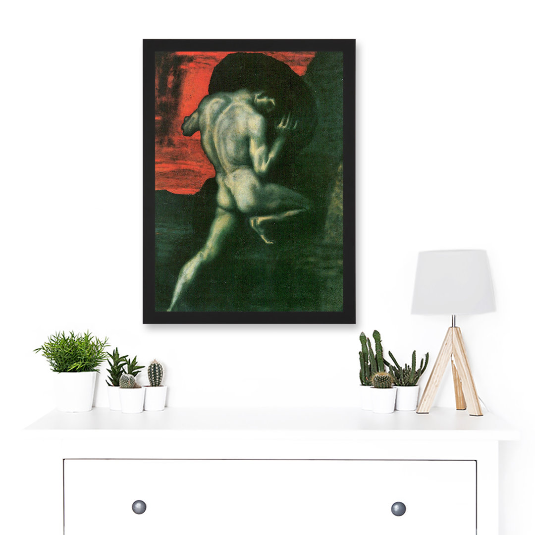Painting Von Stuck Sisyphus Old Master - Single Picture Frame Art Prints