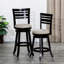 Tabouret de comptoir 24 po avec dossier à lattes, tabouret pivotant à hauteur beige pour personnes âgées-2001400116