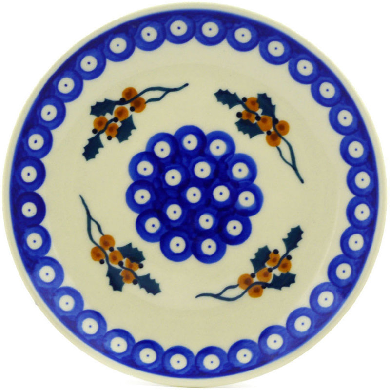 Holly Berries Decorative Plate - Set of 1