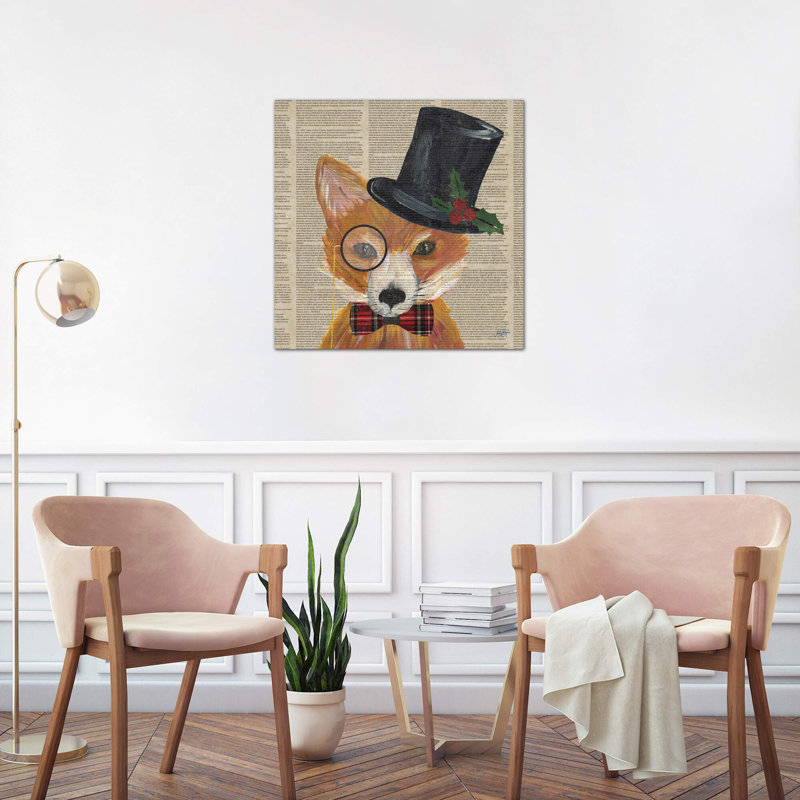 Holiday Animals III by Julie Derice - Wrapped Canvas Painting, 45.72 cm H x 45.72 cm W x 1.91 cm D