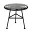 Table d'appoint grise et en verre trempé avec surface élégante au look élégant
