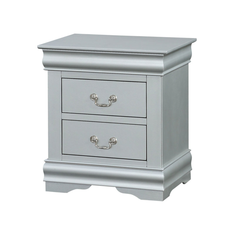 Table de chevet Louis Philippe III, Argent argent