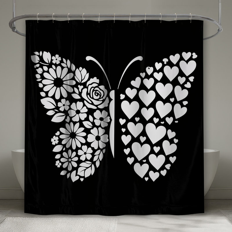 Rideaux de douche Butterfly, 70in W x 72in H