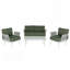 Ensemble de conversation 4 pièces Mariano Steel - 1 causeuse + 2 chaises + table-130377216