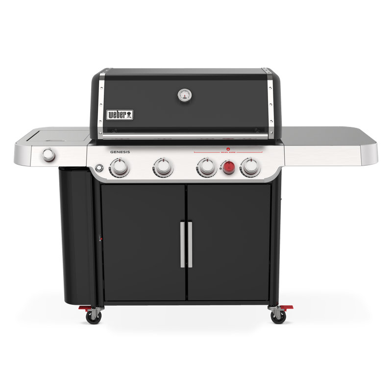 Weber Genesis Prem 435 Gas Grill, 4 Burner, Liquid Propane, Black