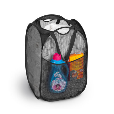 Deluxe Mesh Pop Up Square Laundry Hamper