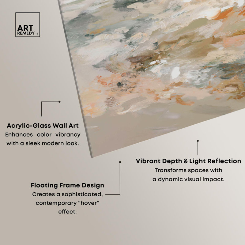 Impression sur acrylique «Pale Fermament I» par Art Remedy, H 12 po x l 12 po