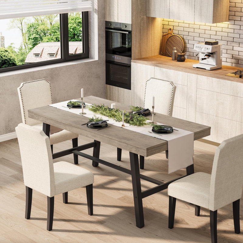 Table de salle à manger rectangulaire pour la cuisine, 55 po, 2 à 4 places, structure en métal, utilisation en appartement