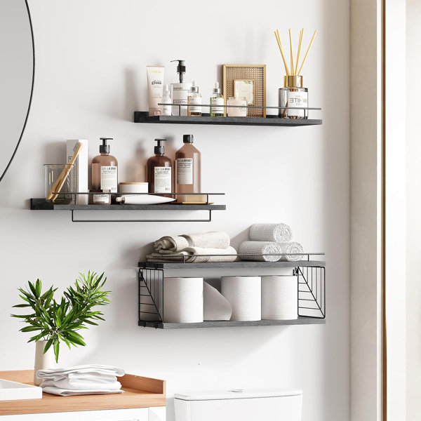 17 Stories Terrico Wall, 3+1 Tier Bathroom Shelves | Wayfair