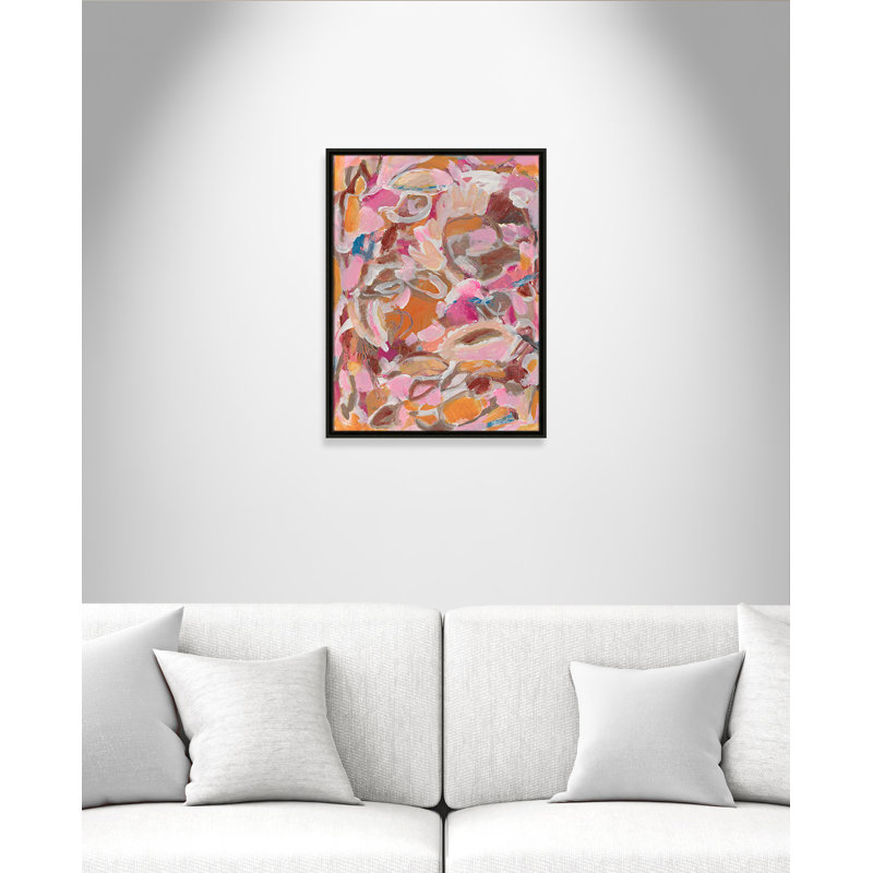 Impression romantique Vibes par Marisol Evora, L 19,5 po x H 25,5 po, Flottant espresso