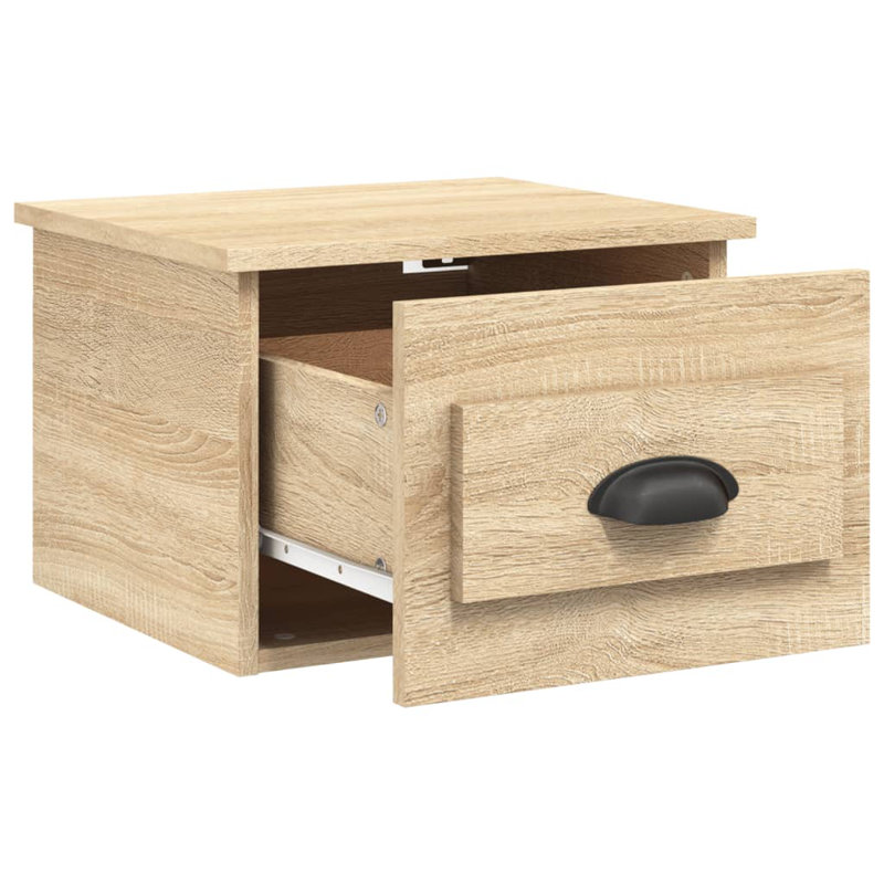 Lurette 41.5 cm W Bedside Table, Sonoma Oak, Set of 2