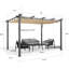 Pergola en aluminium mauve avec auvent-61830301-102355372
