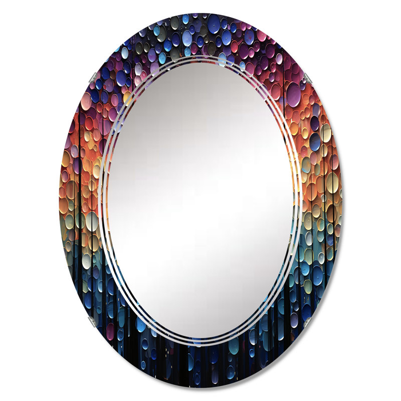 Rochela - Miroir mural moderne ovale, 36 po x 24 po