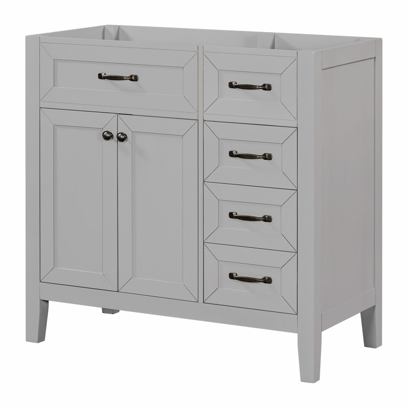 Base de meuble-lavabo simple 35,5 Denholme seulement, Gris