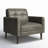 Bharati Faux Leather Armchair-1615478703