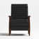 Irie Mid-Century Modern Genuine Leather Recliner With Solid Wood Frame
