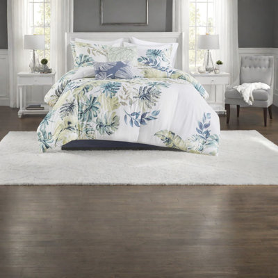Ensemble de literie spacieux en coton, très grand californien, style bord de mer pour le confort de la maison