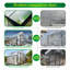 Serre de 8 x 10 pi pour l'extérieur, serre en polycarbonate avec évent de toit réglable et gouttière, grande serre en aluminium avec structure à installation rapide pour le patio extérieur du jardin