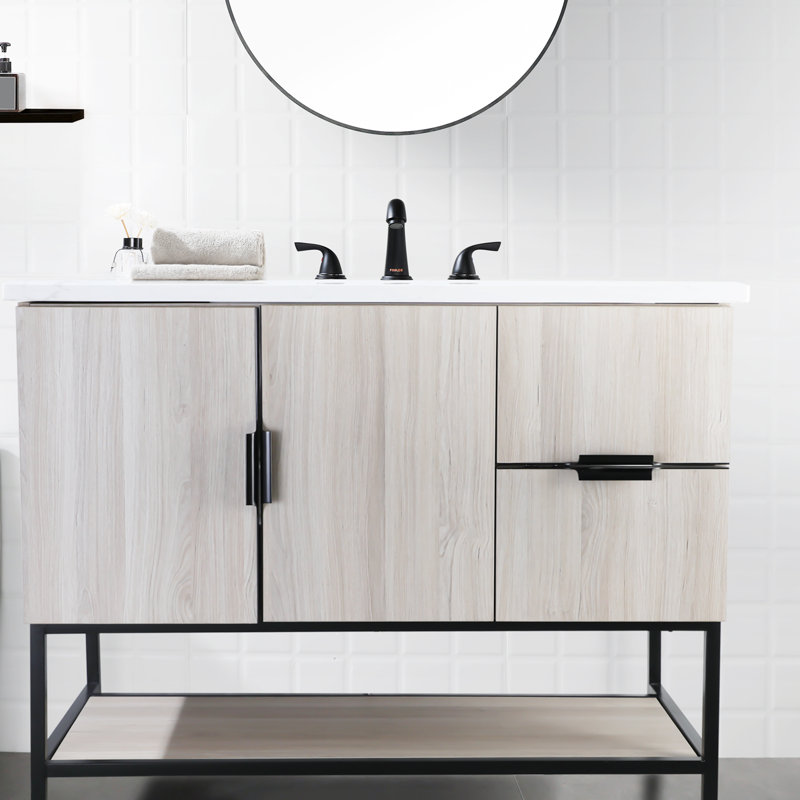 Widespread 2-handle Bathroom Faucet, Matte Black