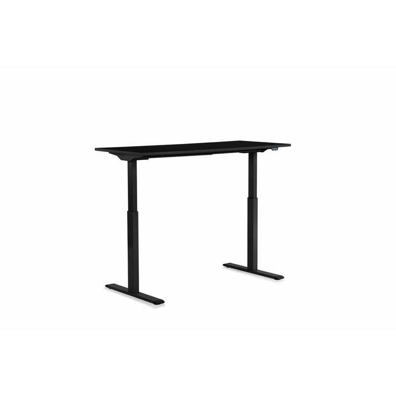 Desk Office Smart, 120cm H x 140cm W x 60cm D, Black/Black