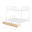 Lit superposé double au-dessus de grand lit double avec 2 tiroirs-990156251