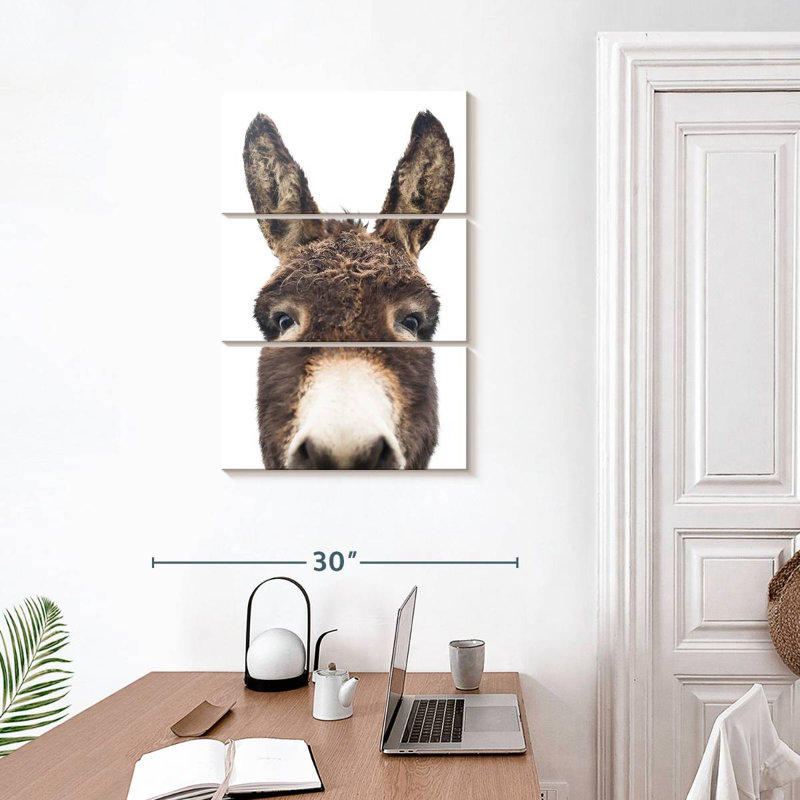 Brampt Peeking Donkey, 32" H x 20" W