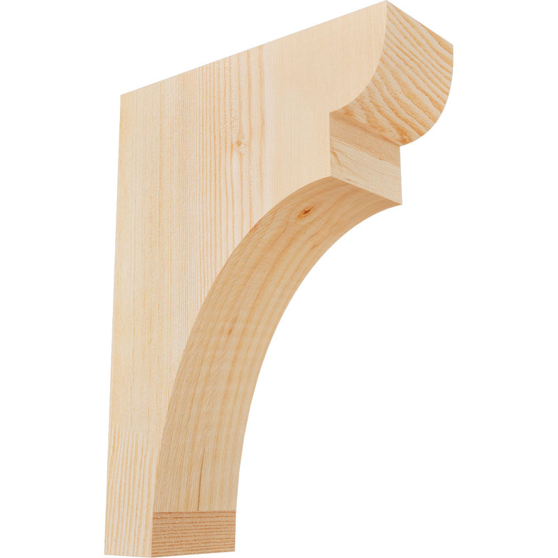Yorktown Corbel, H 14 po x l 3,5 po x P 10 po, Sapin de Douglas, Lisse