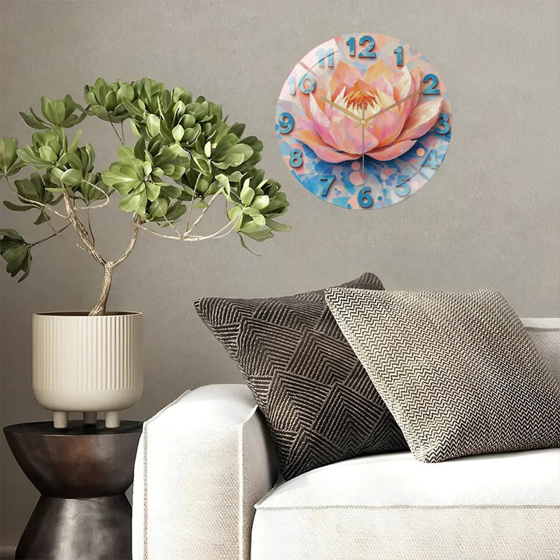 Horloge murale en verre 12 po