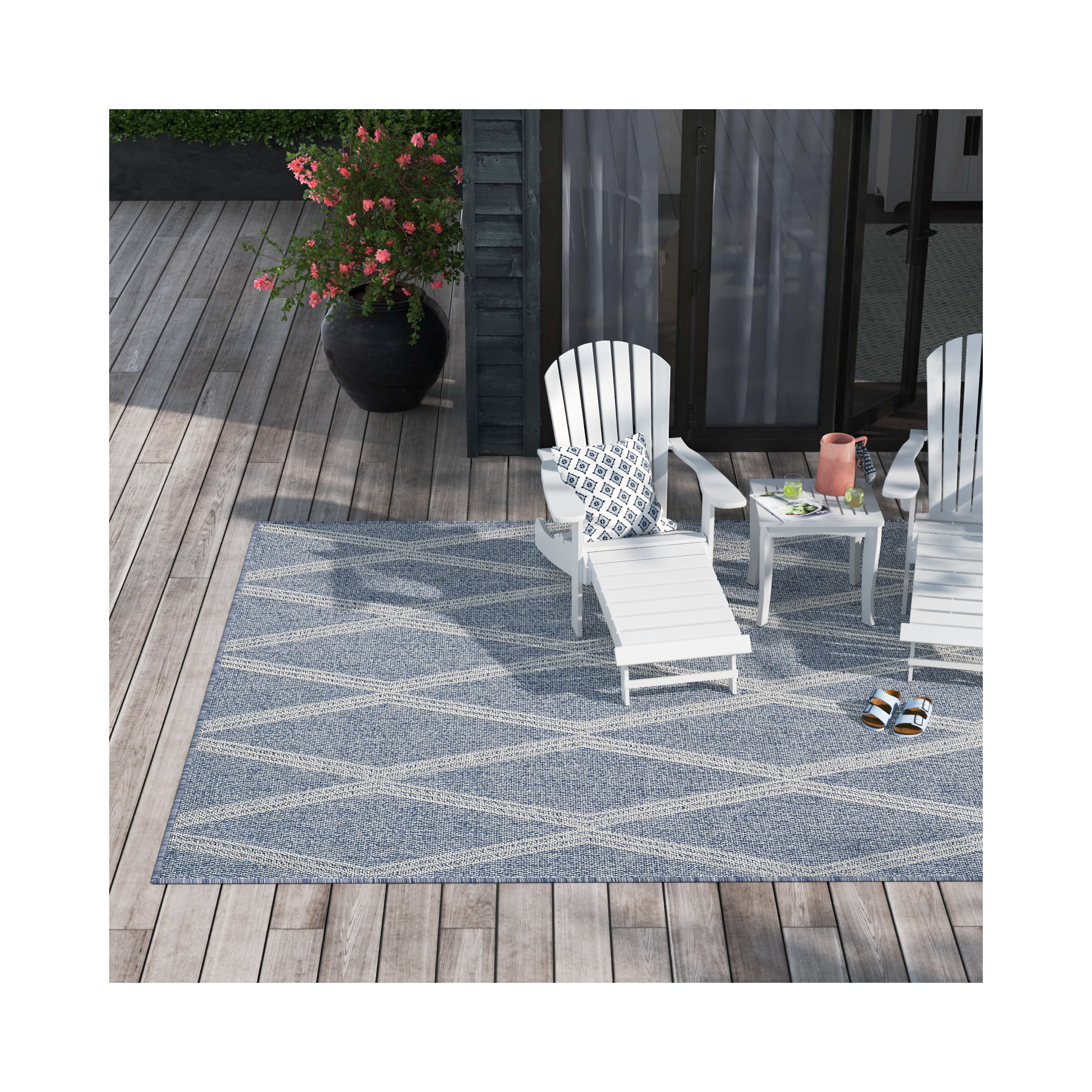 Twill Indoor/Outdoor Rug, Rectangle 9' x 12'