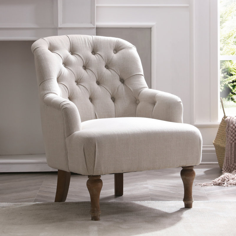 Aileen Upholstered Armchair, Cream