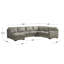 Canapé modulaire en cuir véritable de 136 po de large Dillon-159702186-159702184