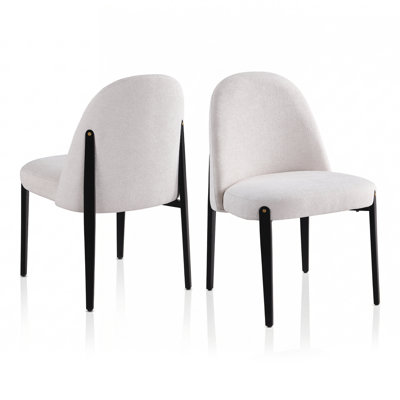 Novato Barrel-Back Upholstered Rounded Edge Side Chair