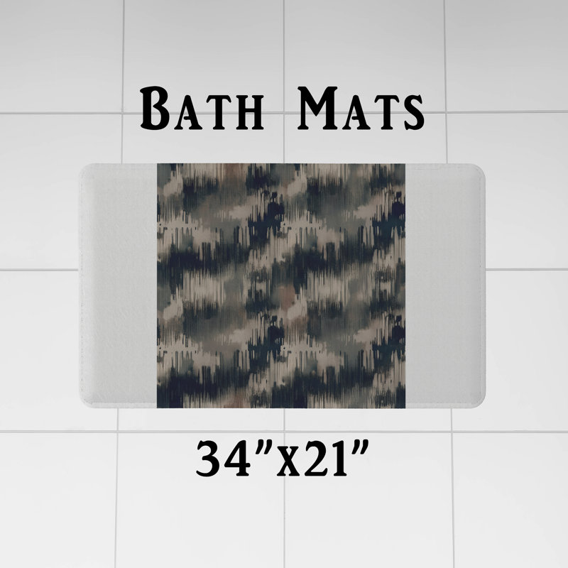 Rideau de douche avec tapis de bain, H 72 po x l 70 po