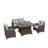 Schwerin Wicker 4 - Person Patio Conversation Set with Cushions
