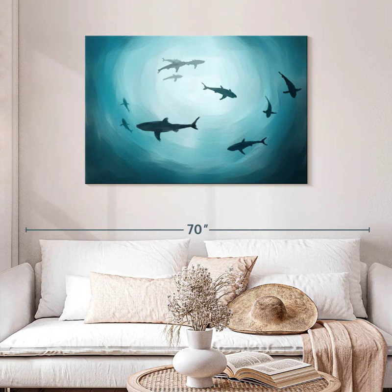 Shark Silhouette, 30" H x 45" W