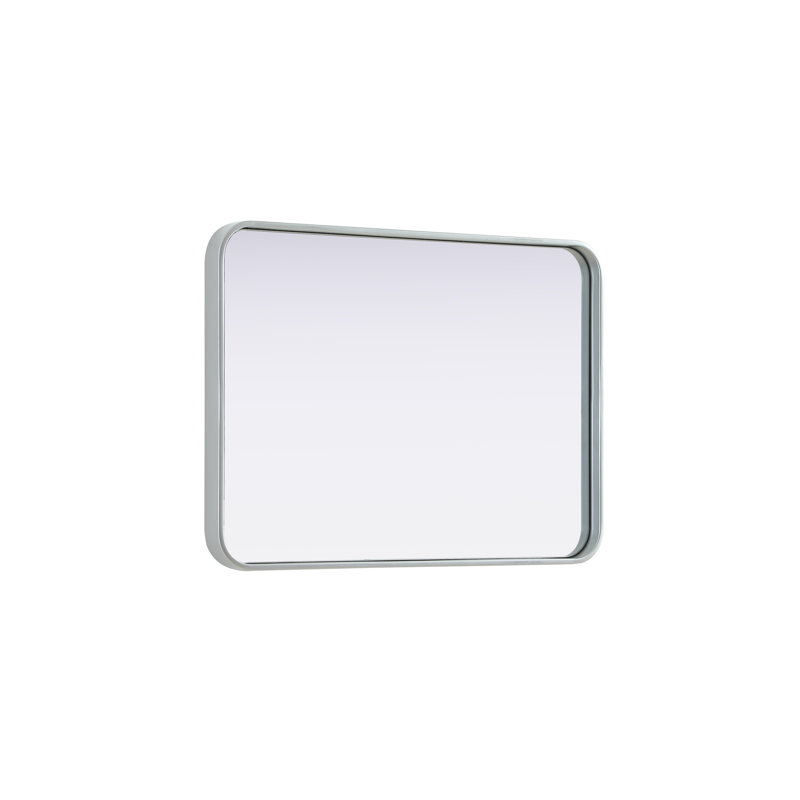 Erath Contour Metal Mirror, Silver, 30" x 22"