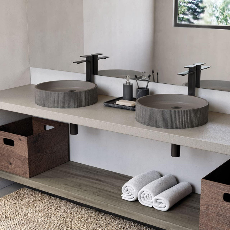 Groov 16'' L Bathroom Sink, Oil-Rubbed Bronze, Shadow