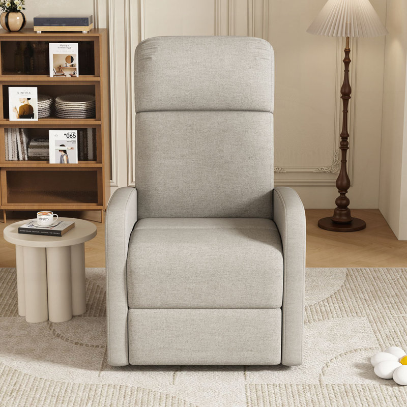 Fauteuil inclinable manuel avec dossier réglable, Blé uni