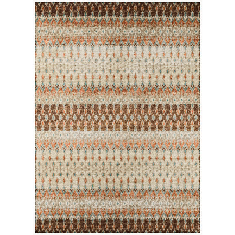 Tapis brun / beige Arlethia Ikat