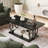  2 Tier 42 inch Modern Coffee Table with Storage, Center Table For Living Room-164469482