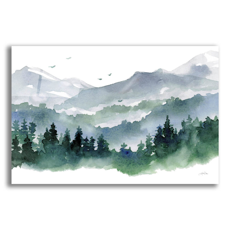 Art mural en verre Northwest 2 'par Katrina Pete, H 16 po x l 24 po x P 0,2 po