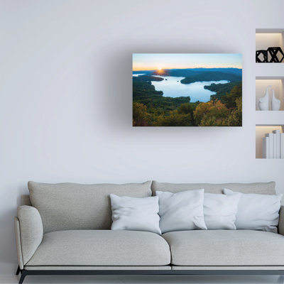 Wrapped Canvas Wall Art - Jared Kreiss 'South Carolina Lakes' Wall Art for Living Room, Bedroom, or Office Décor  - 16x24