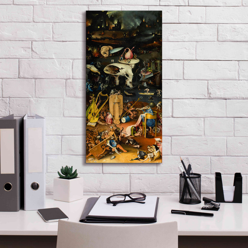 'The Garden of Earthly Delights - Right Panel' by Hieronymus Bosch, Canvas Wall Art, 24" H x 12" W 