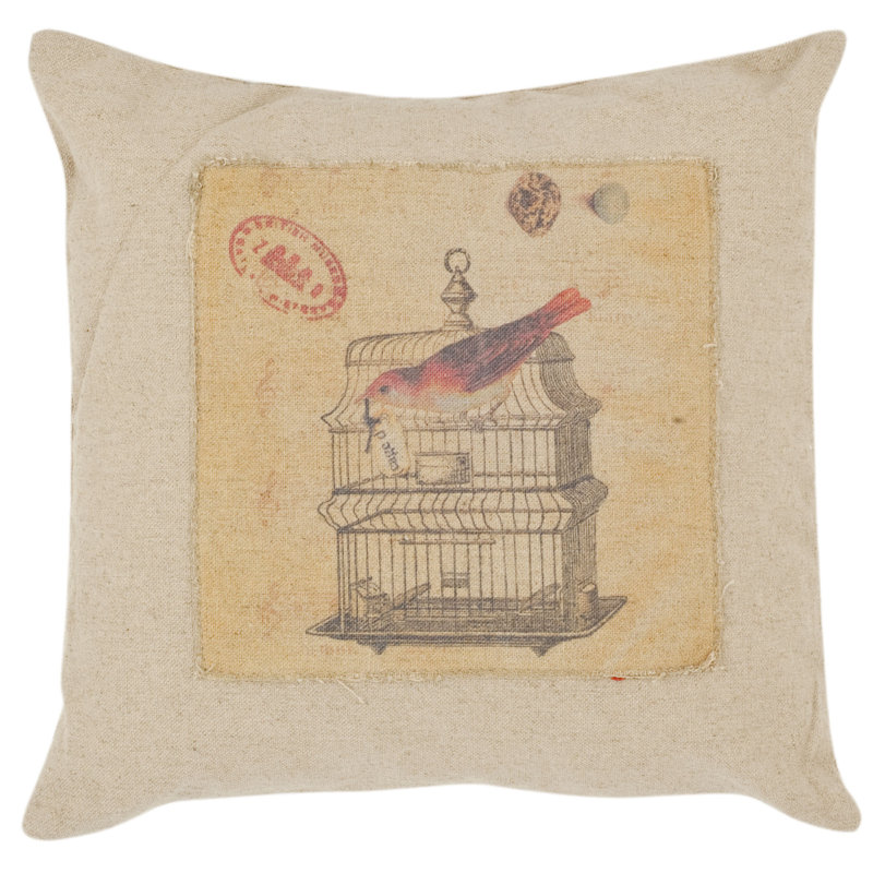 Robin Cotton Throw Pillow