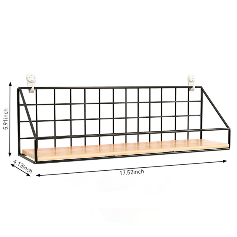 Tymetrius Metal Floating Shelf, 5.91" H x 17.52" W x 4.13" D